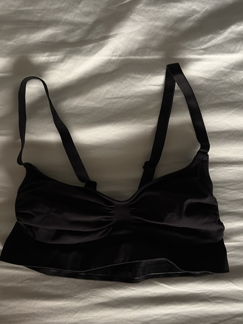 SKIMS Black Stretch Bralette with Adjustable Straps